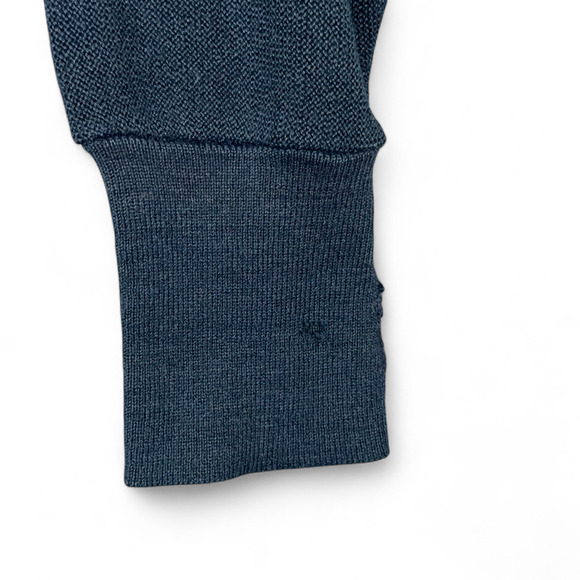 Vintage Izod Lacoste Sweater Adult MEDIUM Blue Cardigan Preppy Golf USA Made 70s - Picture 6 of 10